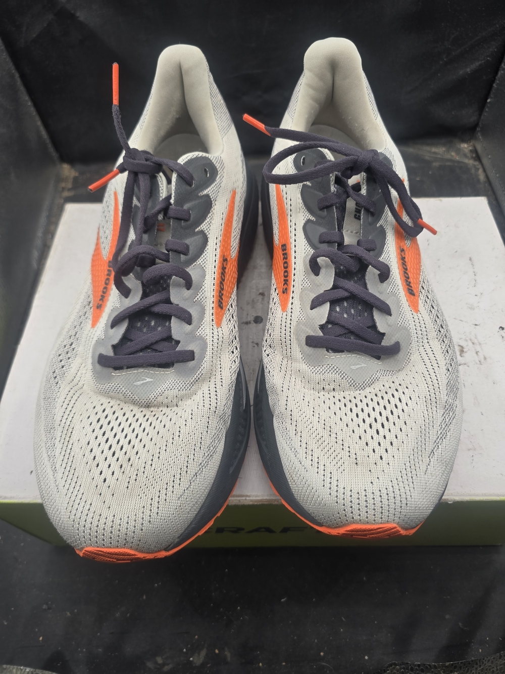 Brooks Men's Running Shoes - Gray with Orange Accents
